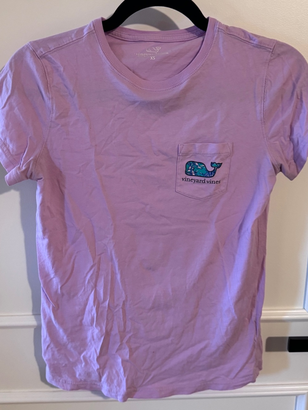 Women’s Vineyard Vines Lavender Short Sleeve Pocket Tee Sz XS